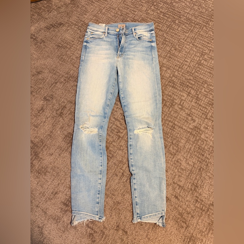 MOTHER Faded Blue Skinny Jeans